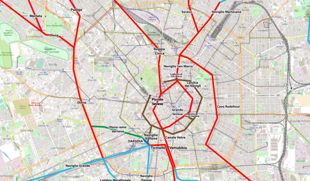 ミラノ市内水路マップ